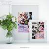 Einstein watercolor prints-wall and desktop print