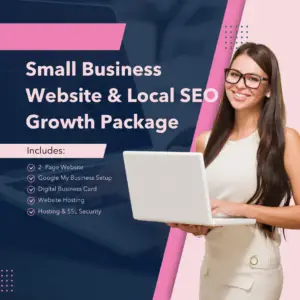 Small Business Website & Local SEO Growth Package – 2-Page Website, Google My Business, NFC Business Card