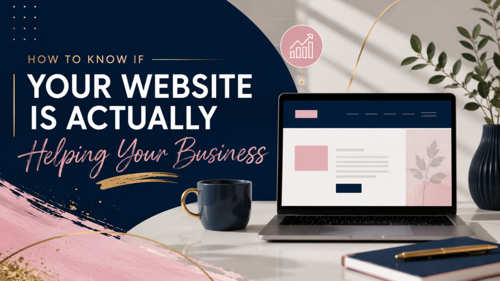 How to Know If Your Website Is Actually Helping Your Business 2 Is my website helping my business? Laptop showing a small business website that brings in customers