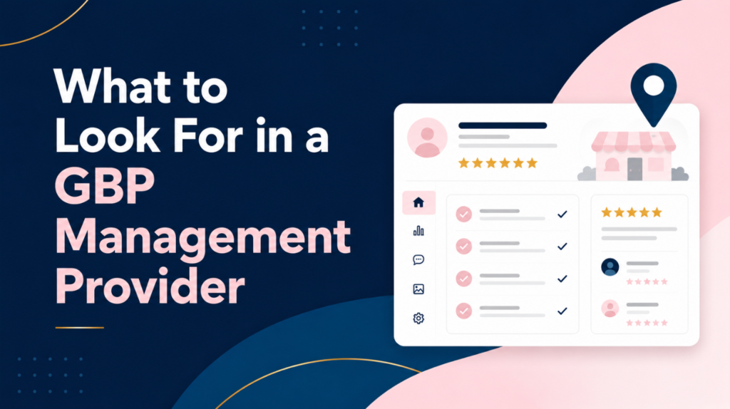 What to look for in a GBP management provider for local SEO results